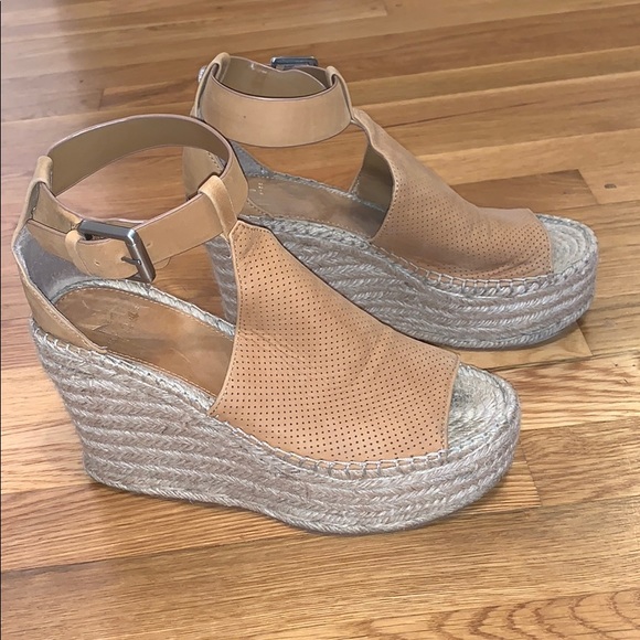 Marc Fisher Allison Perforated Espadrille Wedge - Picture 2 of 9